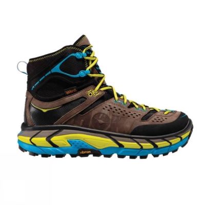 Botas Trekking Hoka One One Tor Ultra Hi WP Hombre Marrones / Amarillo - Chile HBZ175296